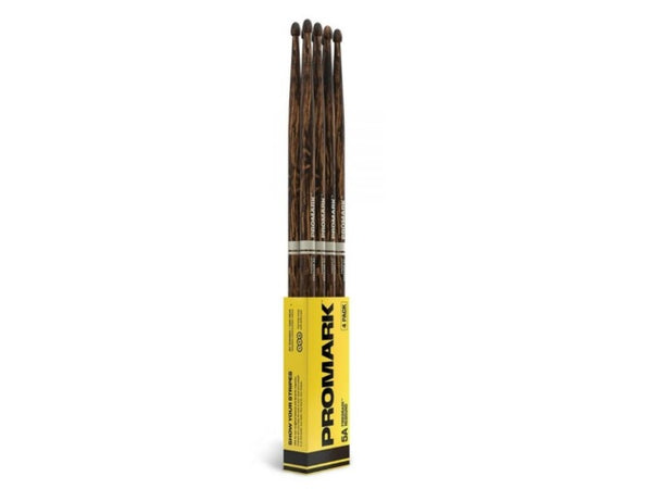 ProMark 5A Firegrain Rebound Drum Sticks 4 Pack Wood Tip Hickory