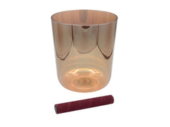 Bol chantant en cristal Infinity de Sela Percussion de 6,5 po en D4 440 Hz Pêche