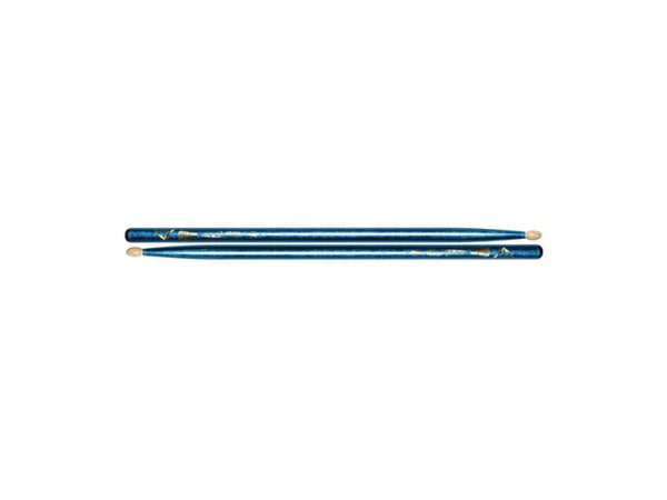 Vater Color Wrap 5A Wood Tip Drumsticks Blue Sparkle