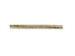 Baguettes de batterie Vater Color Wrap 5A à pointe en nylon dorées scintillantes