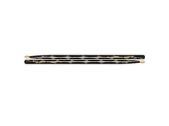 Vater Color Wrap 5A Wood Tip Drumsticks Black Optic