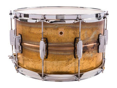 Caisse claire phonétique Ludwig 8x14 en laiton brut