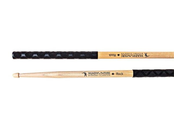 HeadHunters Hickory Classic Rock w/ Grip Drum Sticks