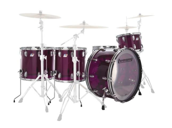 Ludwig Limited Edition 5PC Purple Vistalite Zep Shell Pack 14 16 18 14SN 26BD