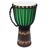 Ecko 12" Painted Djembe Green Design
