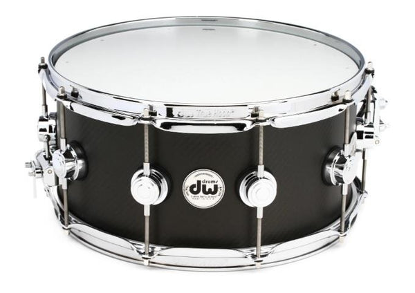 DW Collector's Series Carbon Fiber 6.5x14 Snare Drum w/ Chrome Hardware