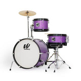 Westbury 3 PC Junior Drum Kit w/ Hardware, Cymbals & Throne - Purple Sparkle