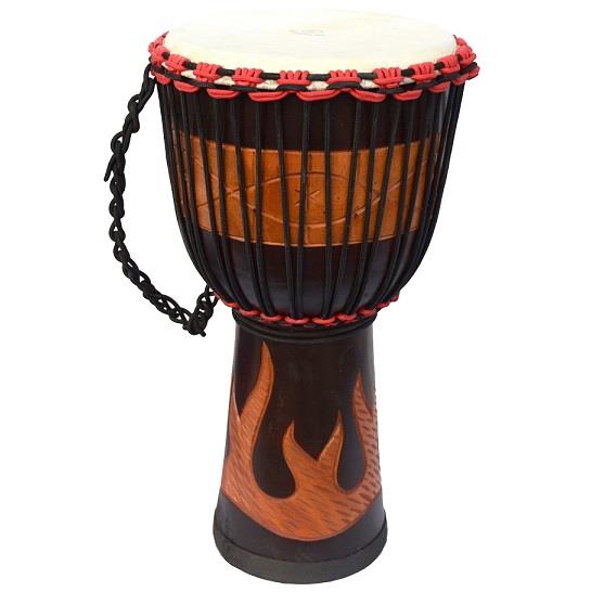 Ecko 12" Carved Djembe Flame