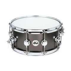 DW Collector's Series 6.5x14 Black Satin Over Brass Snare B STOCK
