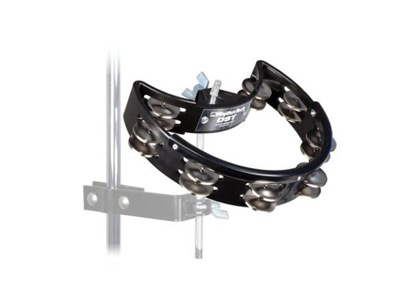 Rhythm Tech Drumset Tambourine with Nickel Jingles Black